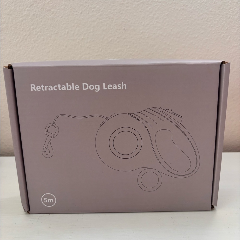 Gray Retractable Dog Leash